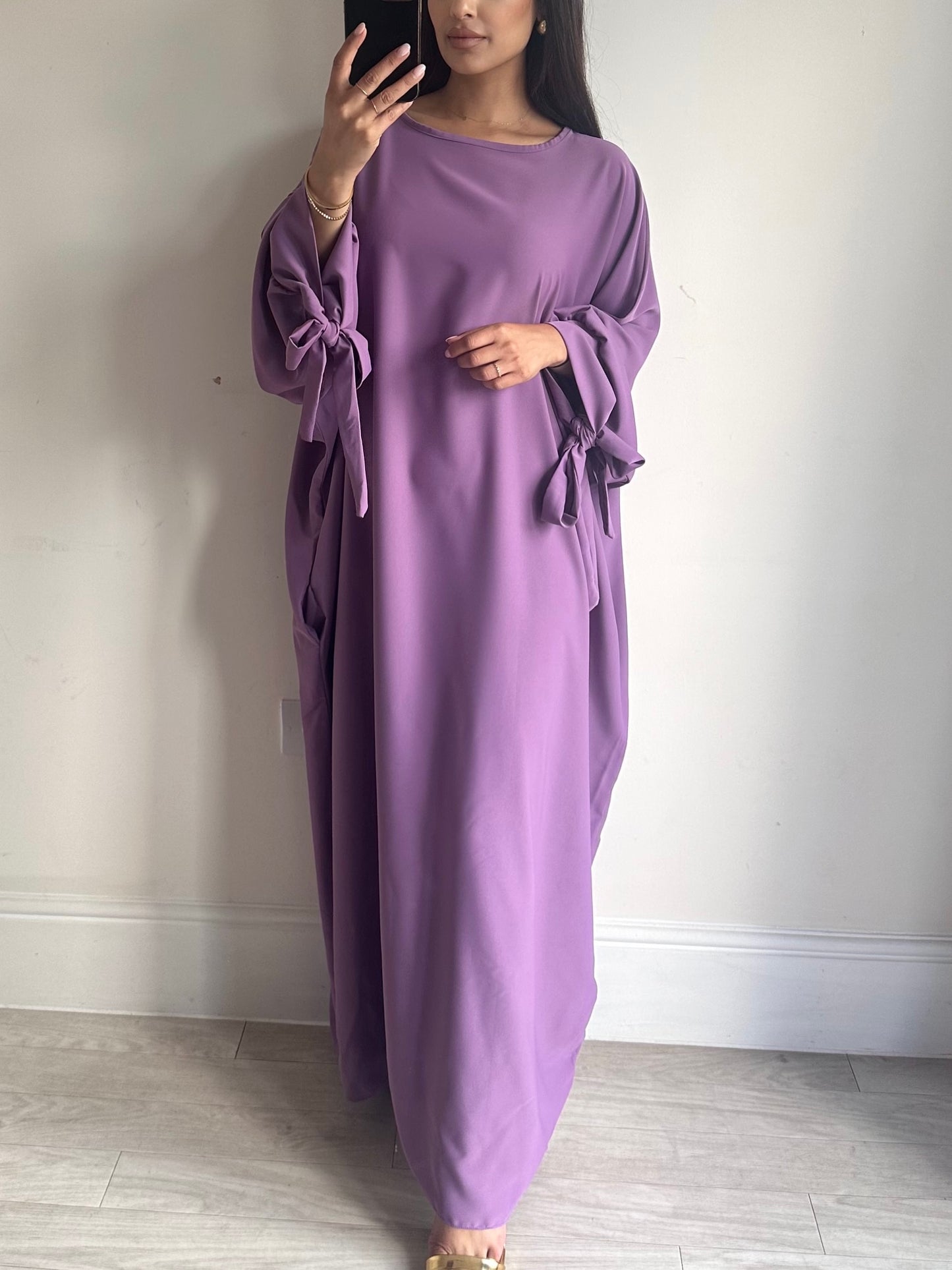 Lilac Purple Sleeve Kaftan Abaya