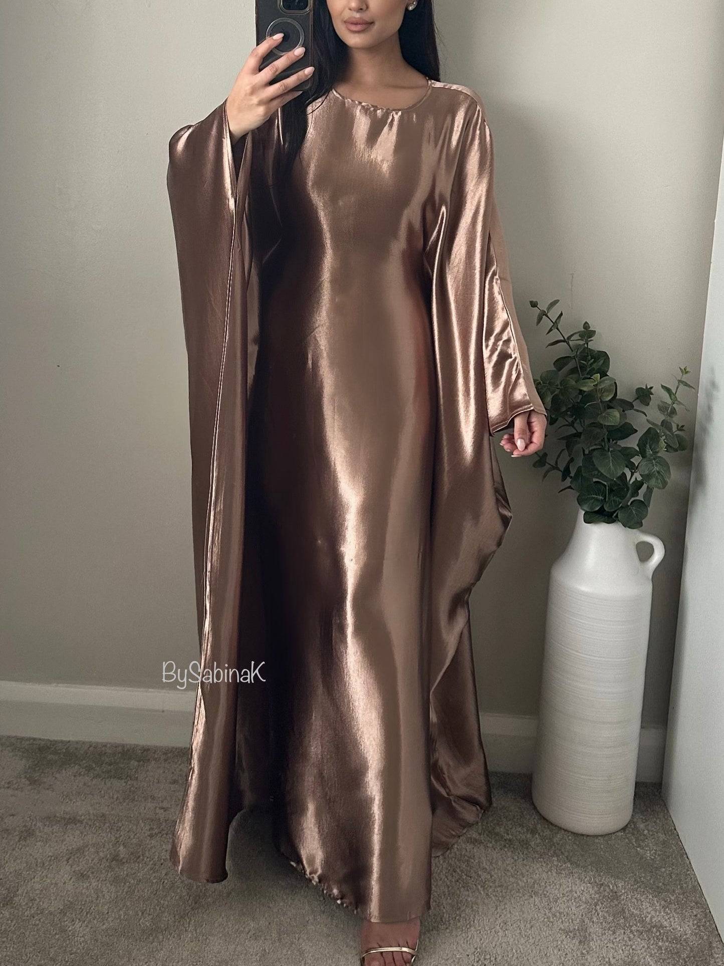 Rose Gold Fluid Butterfly Kaftan