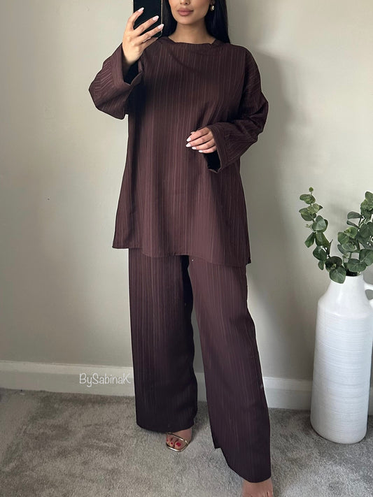 Brown Casual Co-ord Set