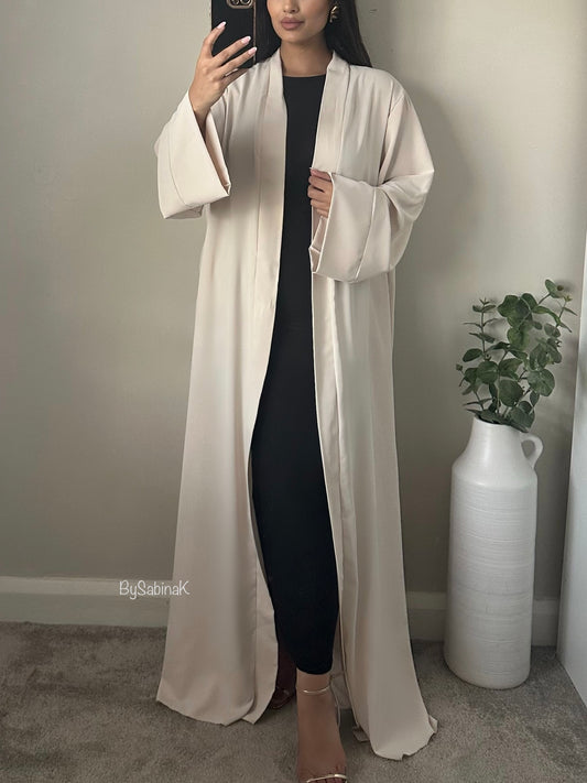 Ivory Open Kimono Abaya