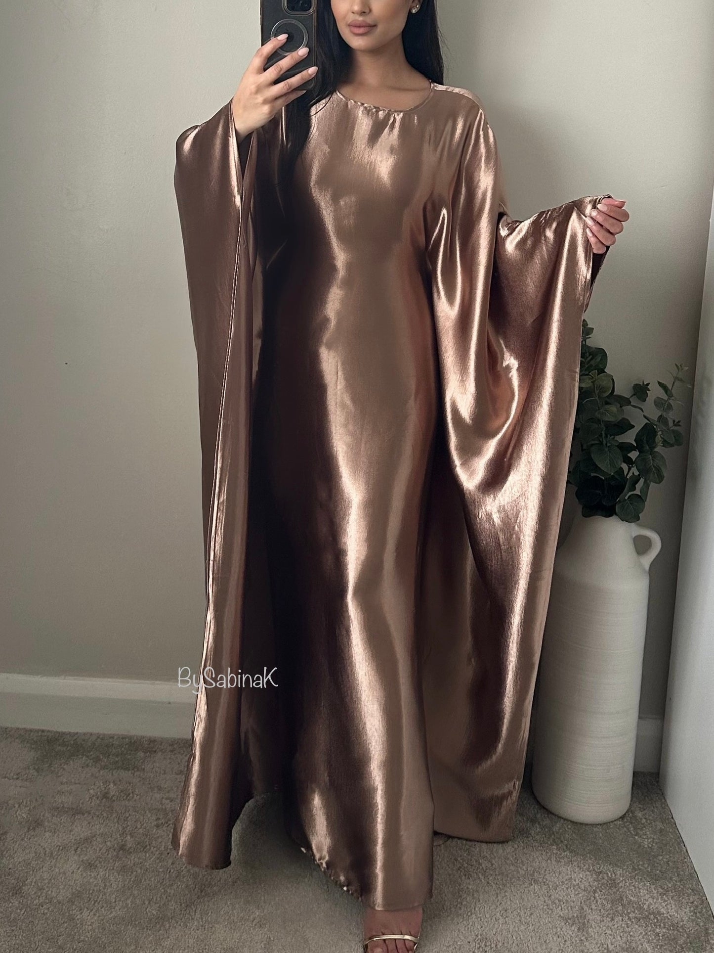 Rose Gold Fluid Butterfly Kaftan