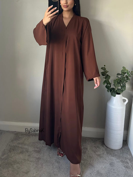 Brown Casual Kaftan Abaya