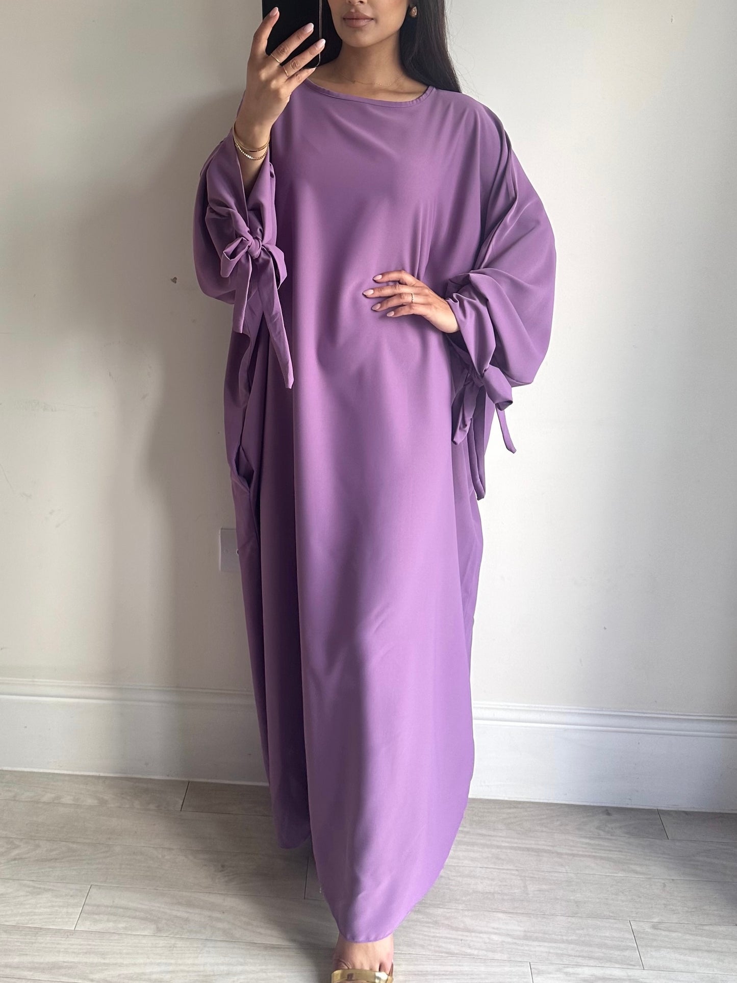 Lilac Purple Sleeve Kaftan Abaya
