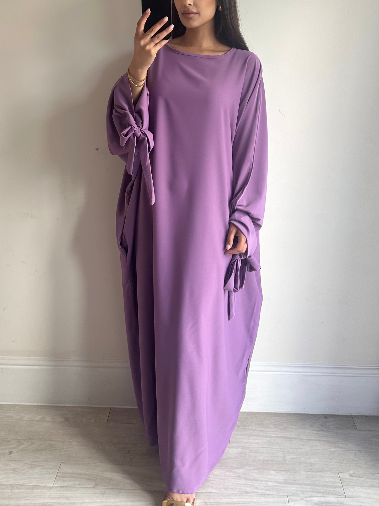 Lilac Purple Sleeve Kaftan Abaya