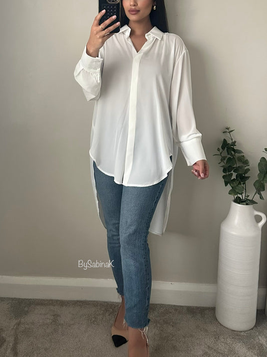 White Longline Shirt