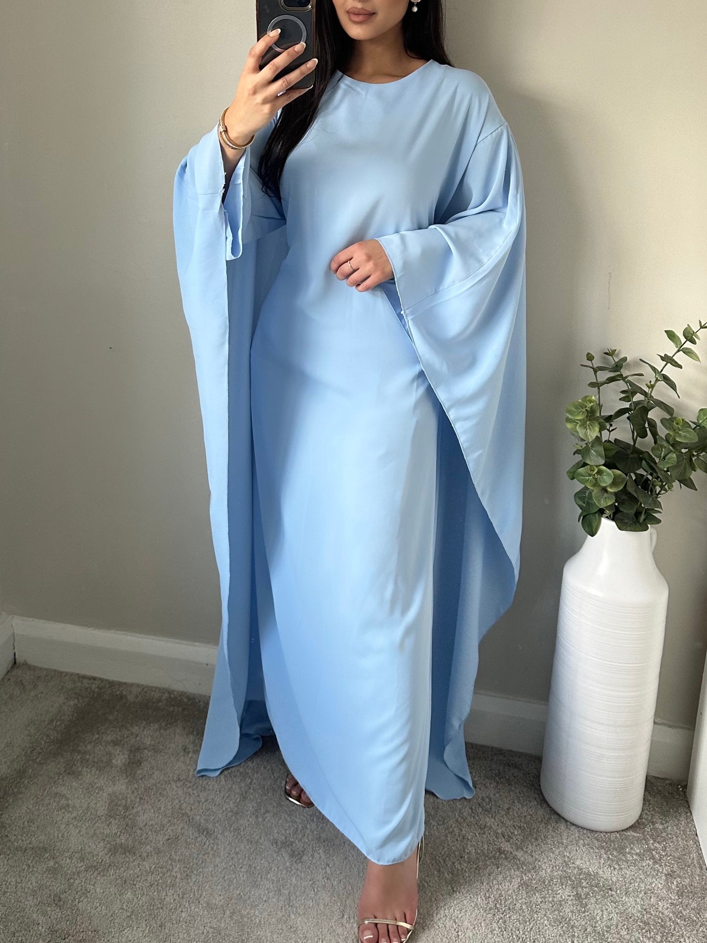 Baby Blue Cape Kaftan 315