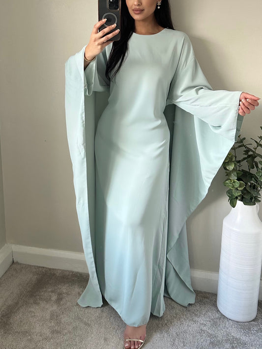 Light Green Cape Kaftan 315