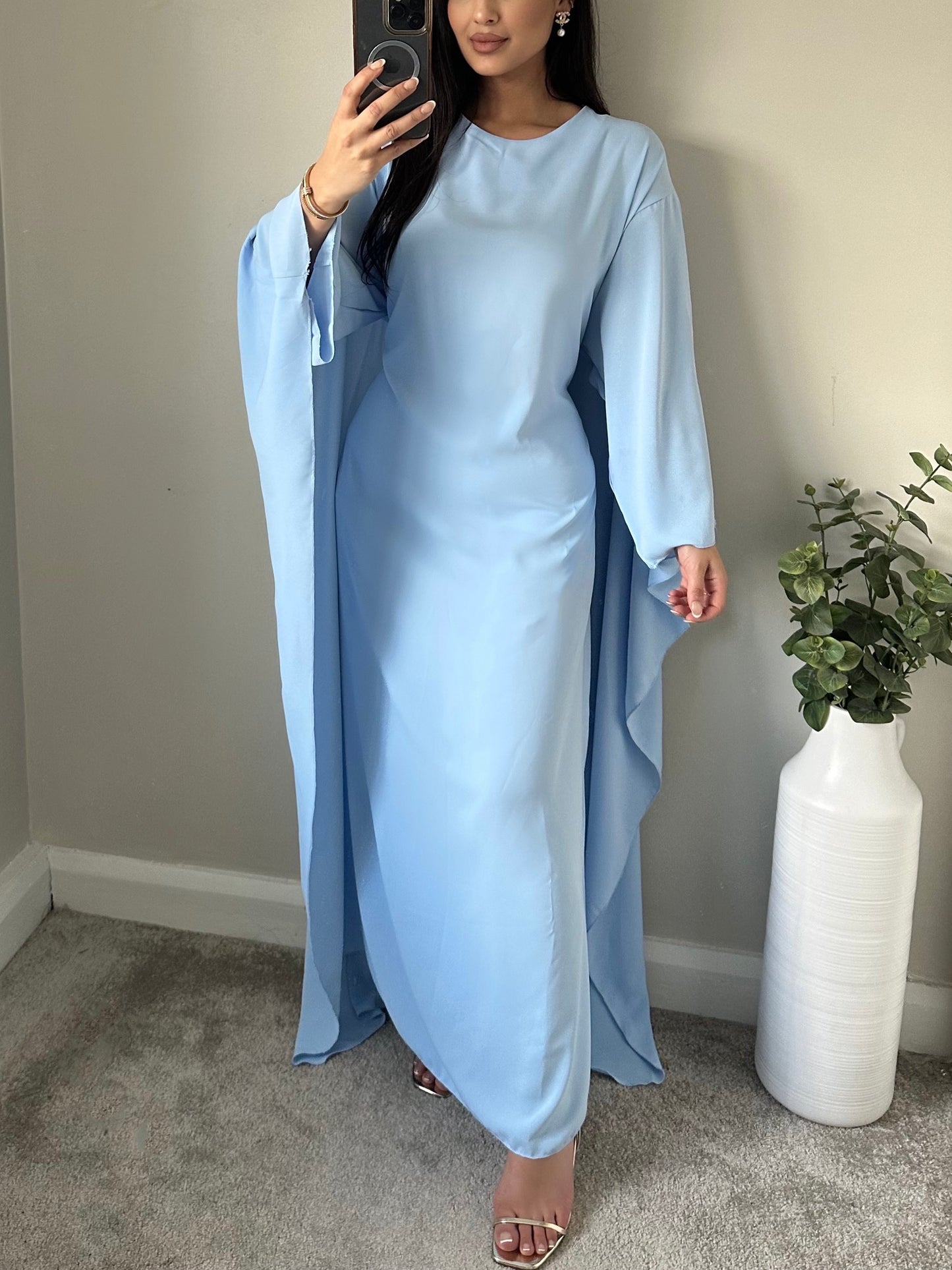 Baby Blue Cape Kaftan 315