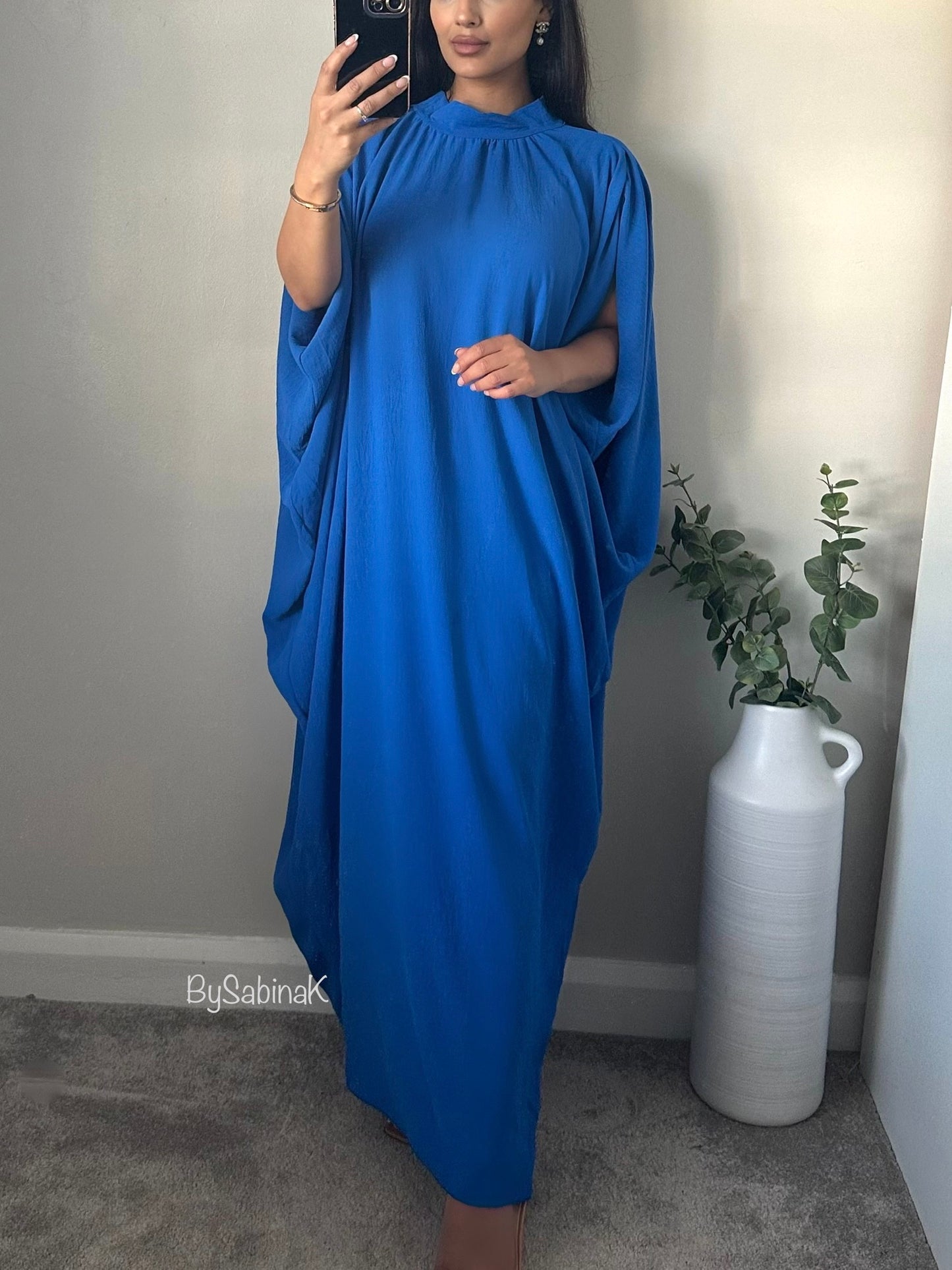 Blue Sleeveless Kaftan Dress SD