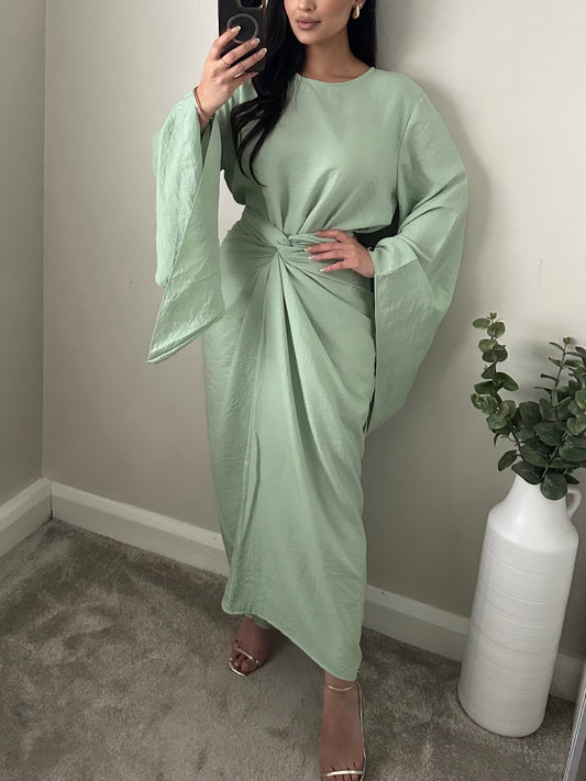 Mint Green Wrap Skirt Co-ord 219