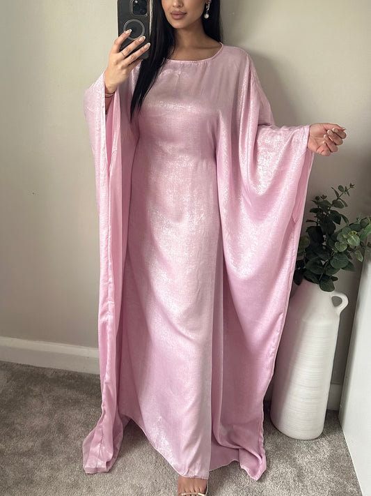 Pink Shimmer Kaftan Dress 081