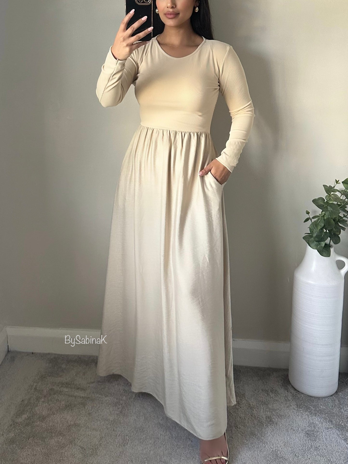 Ivory Cotton skirt Dress