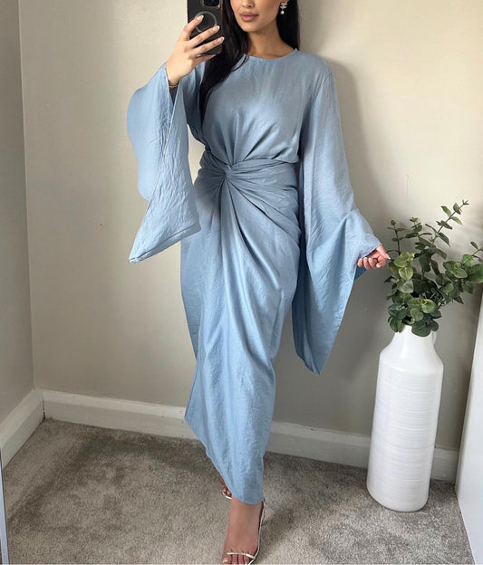 Baby Blue Wrap Skirt Co-ord 219