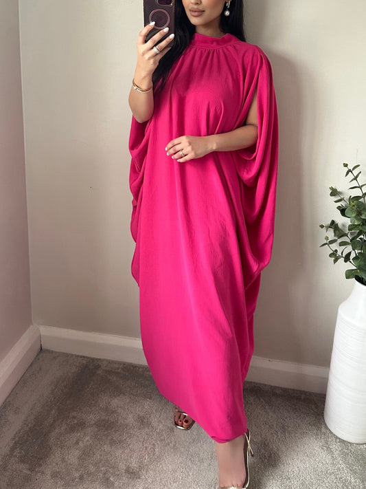 Hot Pink Sleeveless Kaftan Dress SD