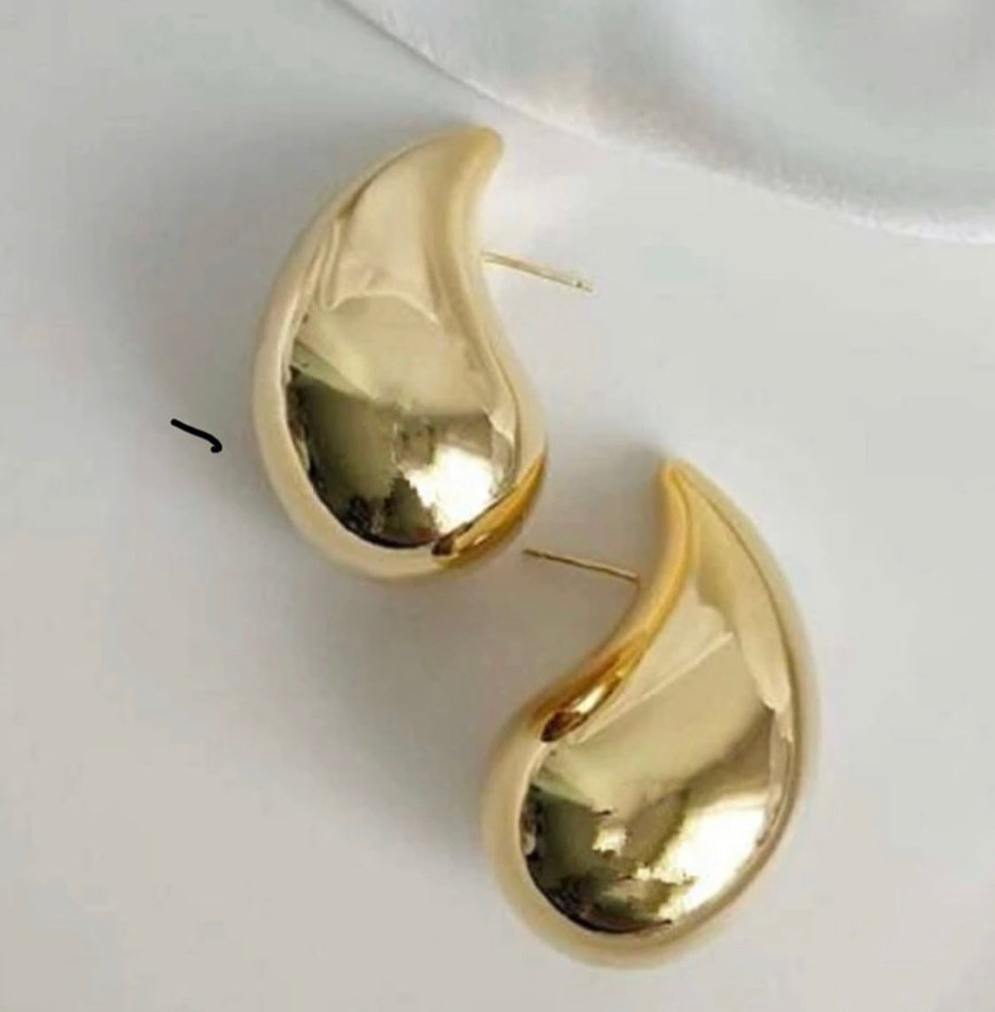 Gold Tear Drop Earrings