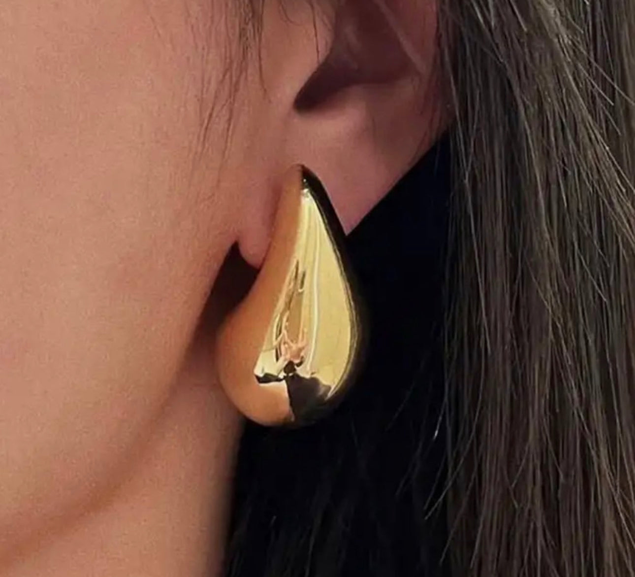 Gold Tear Drop Earrings