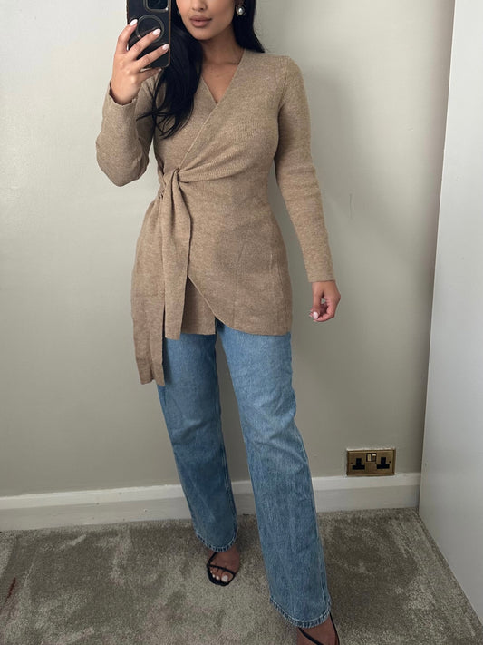 Taupe Wrap Jumper