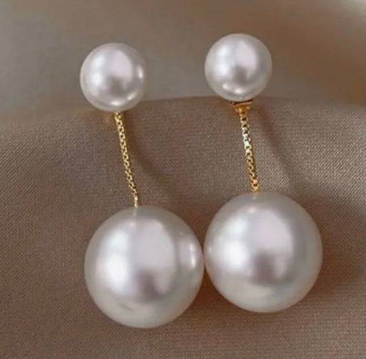 Pearl Chain Drop Earrings